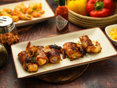Bacon Wrapped Prawns